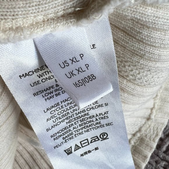 ANTHROPOLOGIE Robin Y2K Classic Casual Ribbed Knit Tank Top Cream Size XLP - Picture 8 of 11